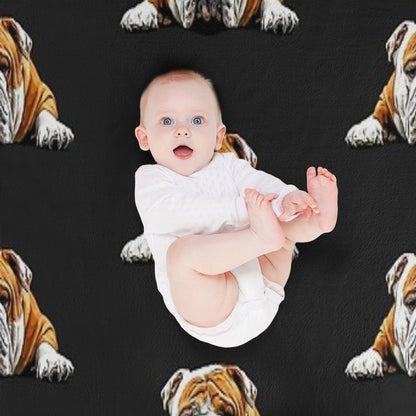 Bulldog Chill Pose - English Bulldog All-season Throw Blanket