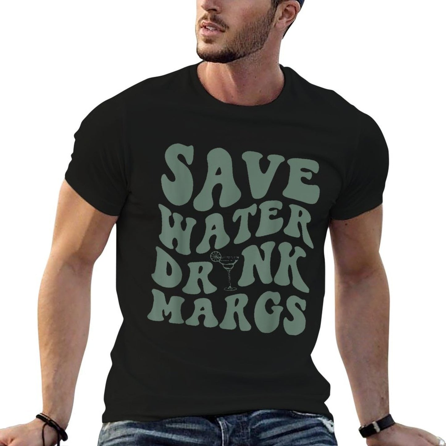Save Water Drink Margs Alcoholist Tequila Lover  Vintage-inspired T-Shirt