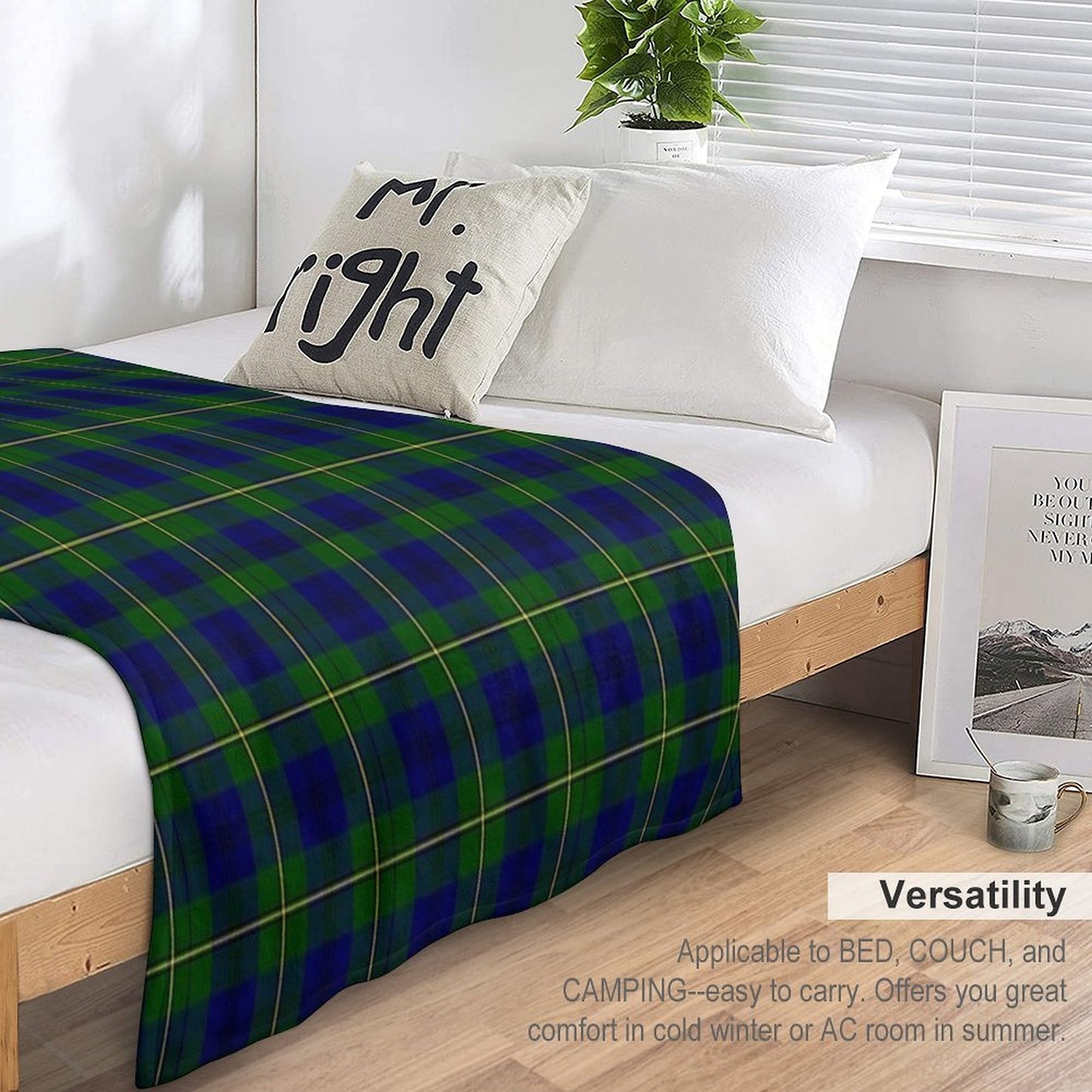 Clan Johnston Tartan Velvety-soft Throw Blanket