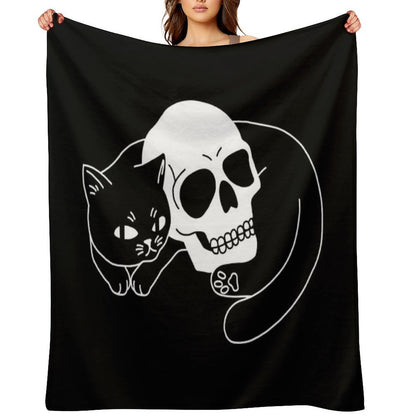 Spooky Cat Lightweight Throw Blanket