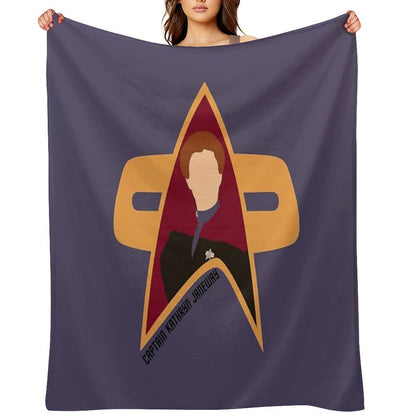 Captain Kathryn Janeway - Star Trek, Voyager Comfort Throw Blanket