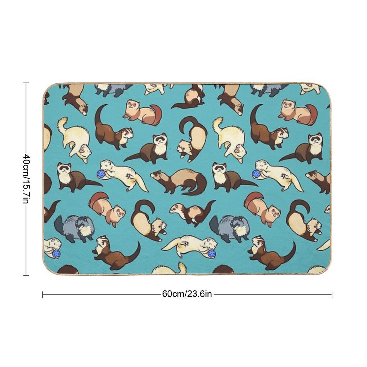 Cat Snakes in Blue  High-Traffic Bath Mat