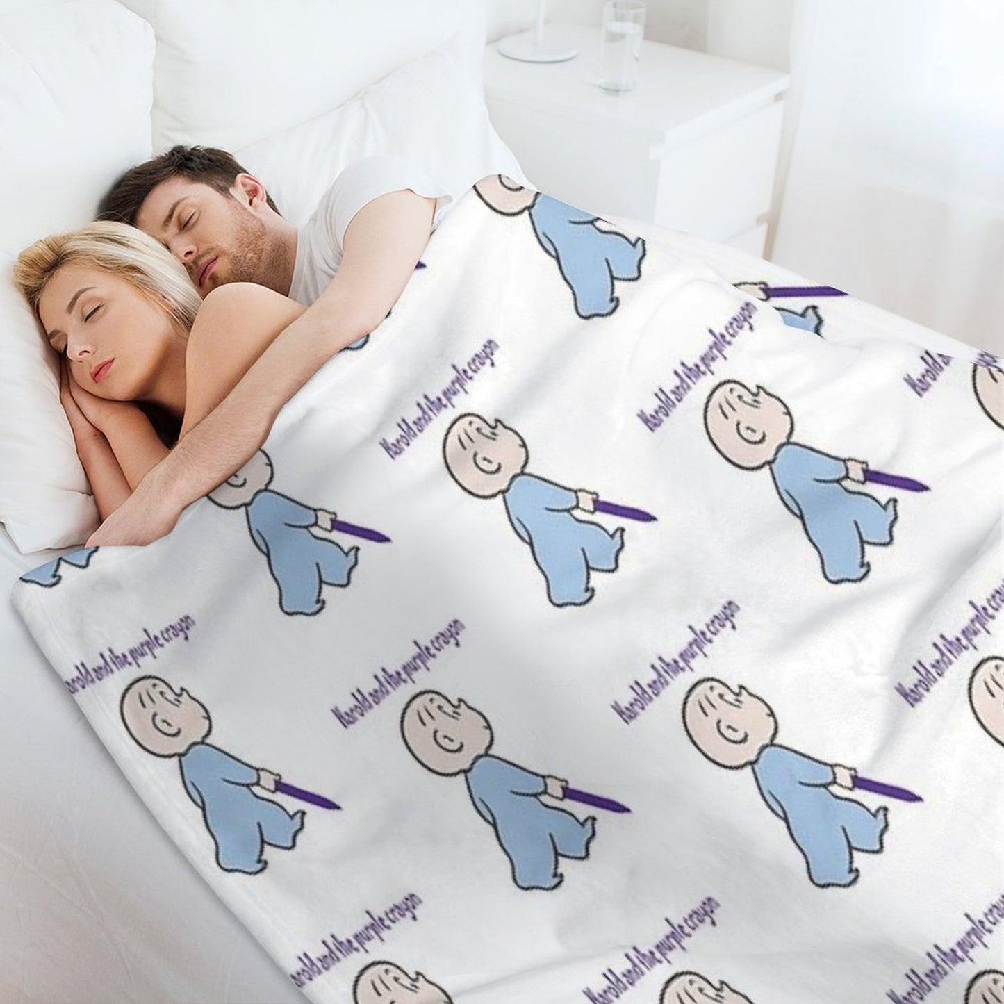 Harold And The Purple Crayon Shrink-resistant Throw Blanket