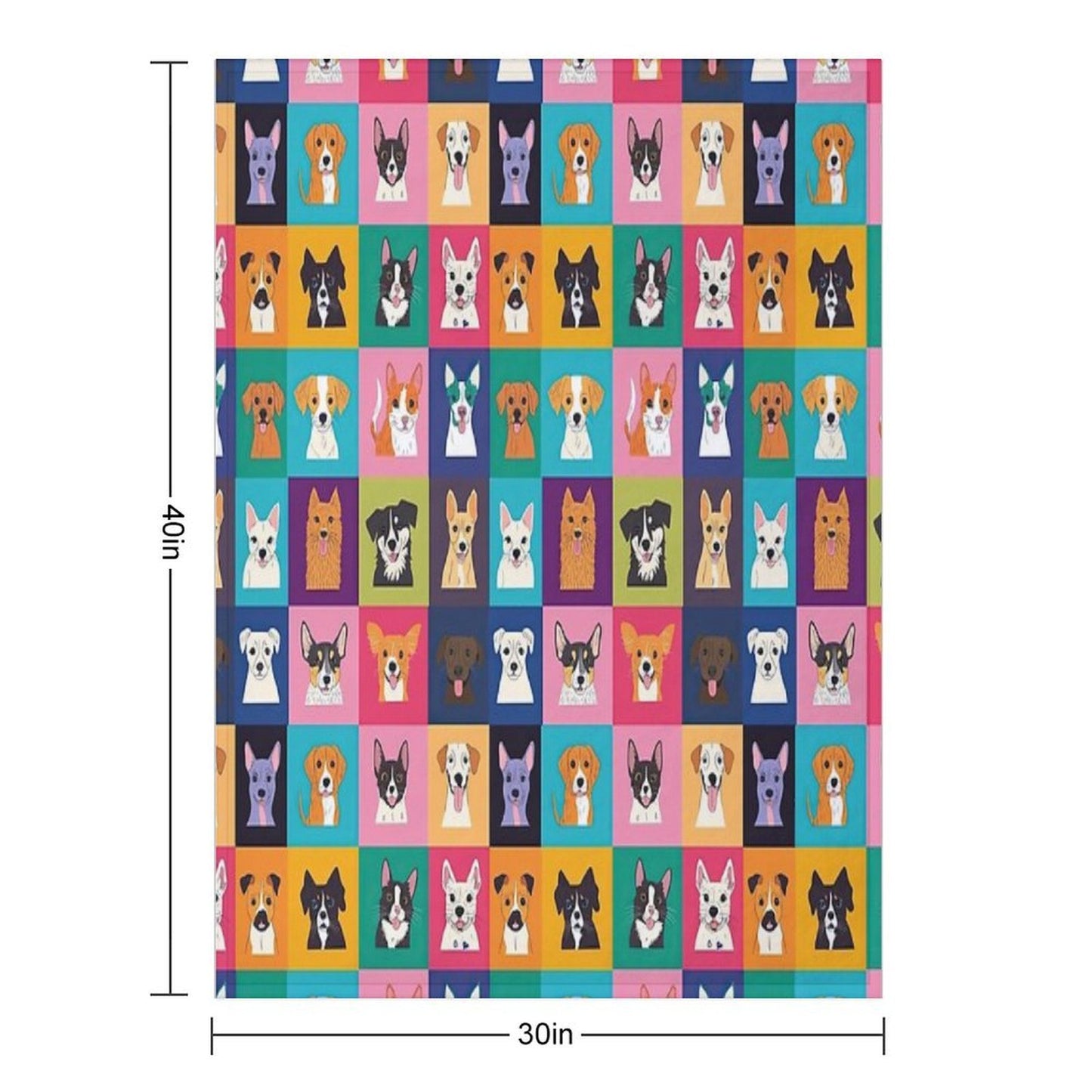 Bright And Happy Animal Heads for Decoration Versatility Throw Blanket