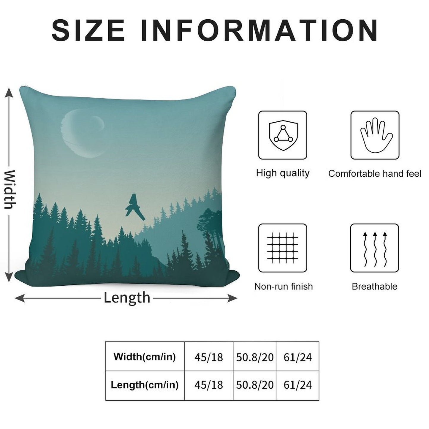 Endor Poster Soft Reinforced Edging Throw Pillow
