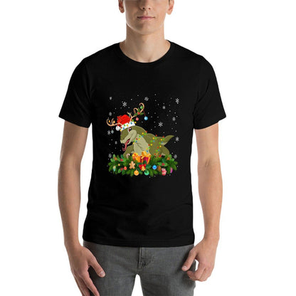Komodo Dragon Christmas Lights Reindeer Santa Adult  Kids  Rolled Sleeves T-Shirt