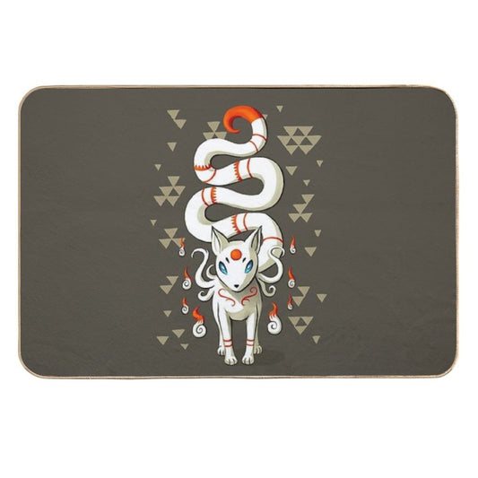 Long Tail Fox  Easy Maintenance Bath Mat