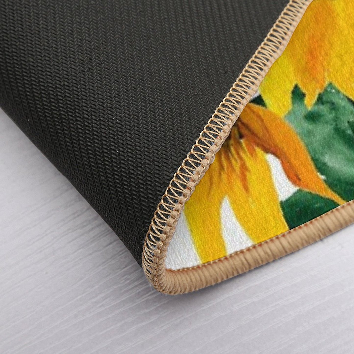 Painted Sunflower Bouquet  Repositionable Bath Mat