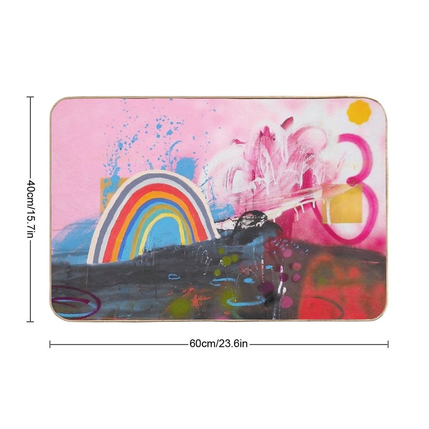 Number 1 (Rainbow Series)  Toxin-Free Bath Mat