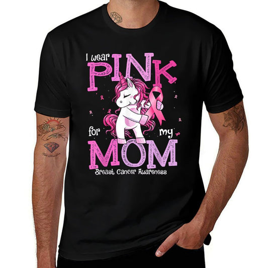 I Wear Pink For My Mom Breast Cancer Awareness Mom  Summer-ready Fabric T-Shirt