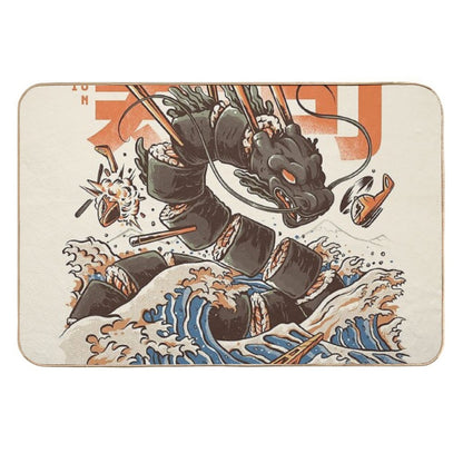 Great Sushi Dragon  Slip-Resistant Bath Mat