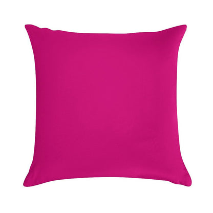 Hot Pink Fuchsia Solid Color Decor Soft Hidden Zipper Throw Pillow