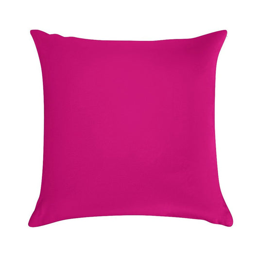 Hot Pink Fuchsia Solid Color Decor Soft Hidden Zipper Throw Pillow