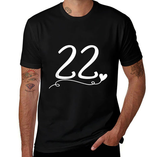 22 with Heart 22nd Birthday Gift for Women  Eco-friendly Material T-Shirt