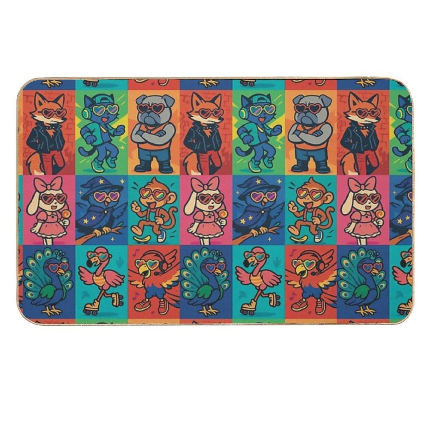 Beasts And Beats  Rapid-Drying Bath Mat