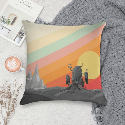 Land Of Ooo (Adventure Time) Soft Fade-Resistant Throw Pillow