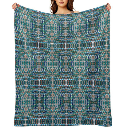 Floral Windows Shrink-resistant Throw Blanket