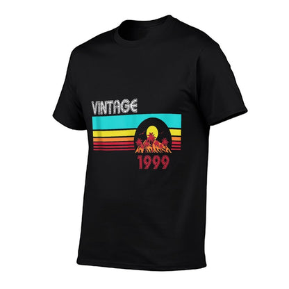 Gift for 21 Year Old Vintage Beach 1999 21st Birthday  Heathered Texture T-Shirt