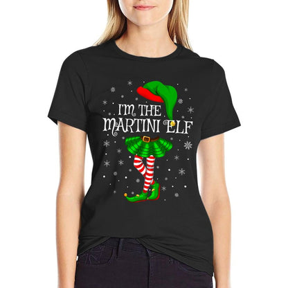 Matching Family Group Im The Martini Elf Christmas  Moisture-wicking T-Shirt