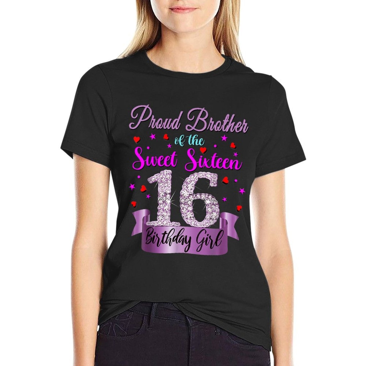 Funny Sweet 16 Girln Birthday 2005 Sixteenth Brother  Trendy Pattern T-Shirt