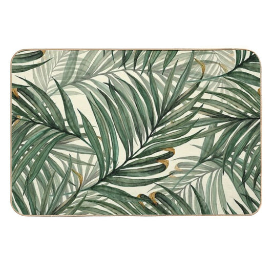Palm Leaves  Fade-Resistant Bath Mat
