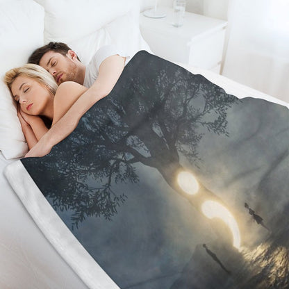 Semicolon - Cont;nue Velvety-soft Throw Blanket