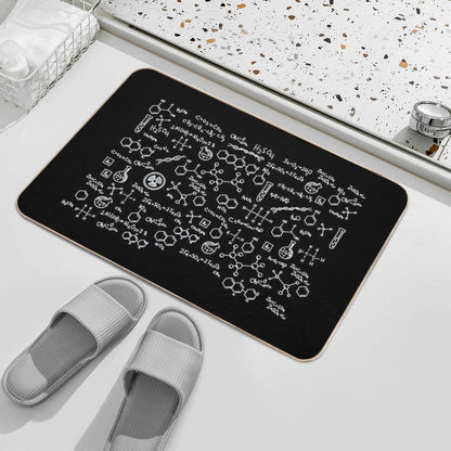 Science Chemistry Pattern  Long-Lasting Bath Mat