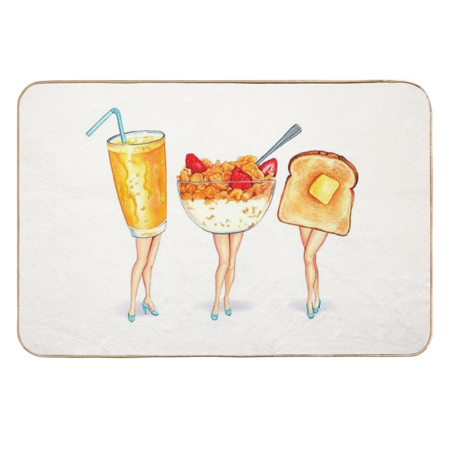 Breakfast Pin-Ups  Versatile Bath Mat