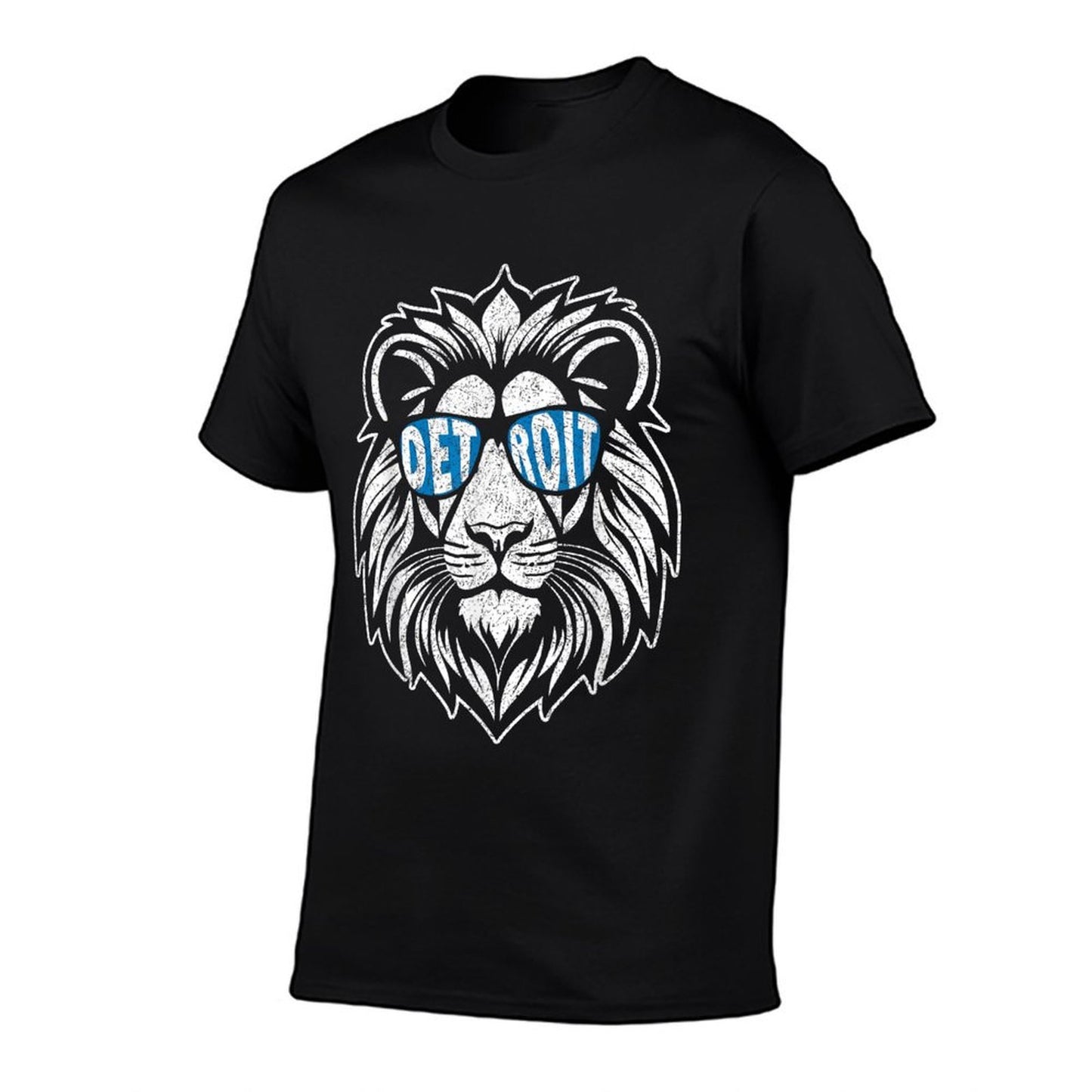 Funny Lion Lovers Wearing Glasses Retro Vintage Style  Summer-ready Fabric T-Shirt