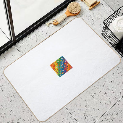“Pride Hearts” – LGBTQIA+ Flag Love Explosion  Rapid-Drying Bath Mat
