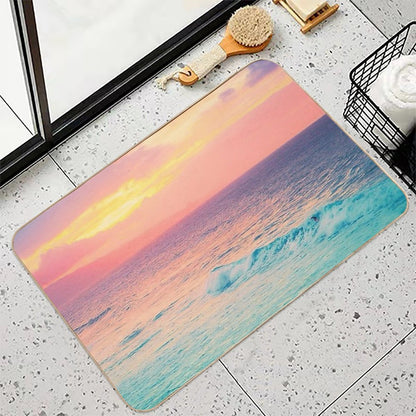 Hookipa Surf Sunset  Repositionable Bath Mat