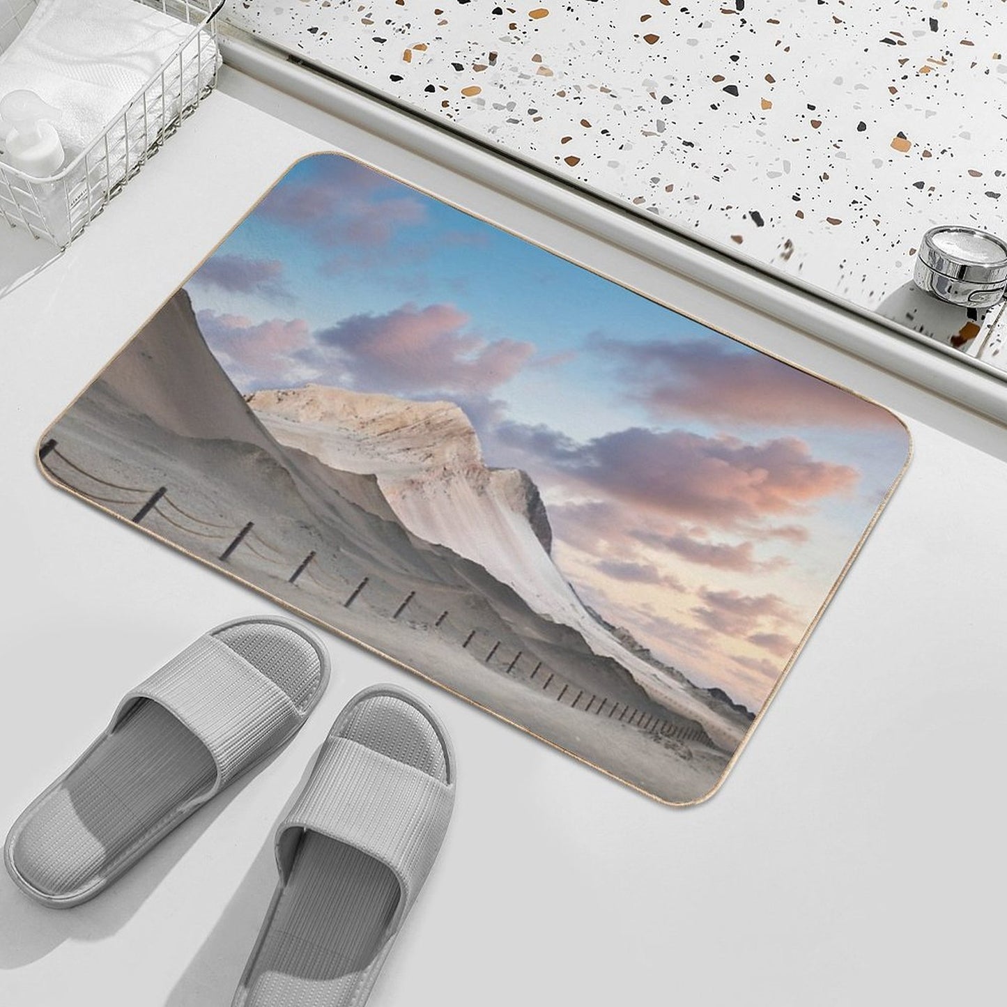 Rainbow Mountain (胭脂山),  Qinghai, China  Eco-Friendly Bath Mat