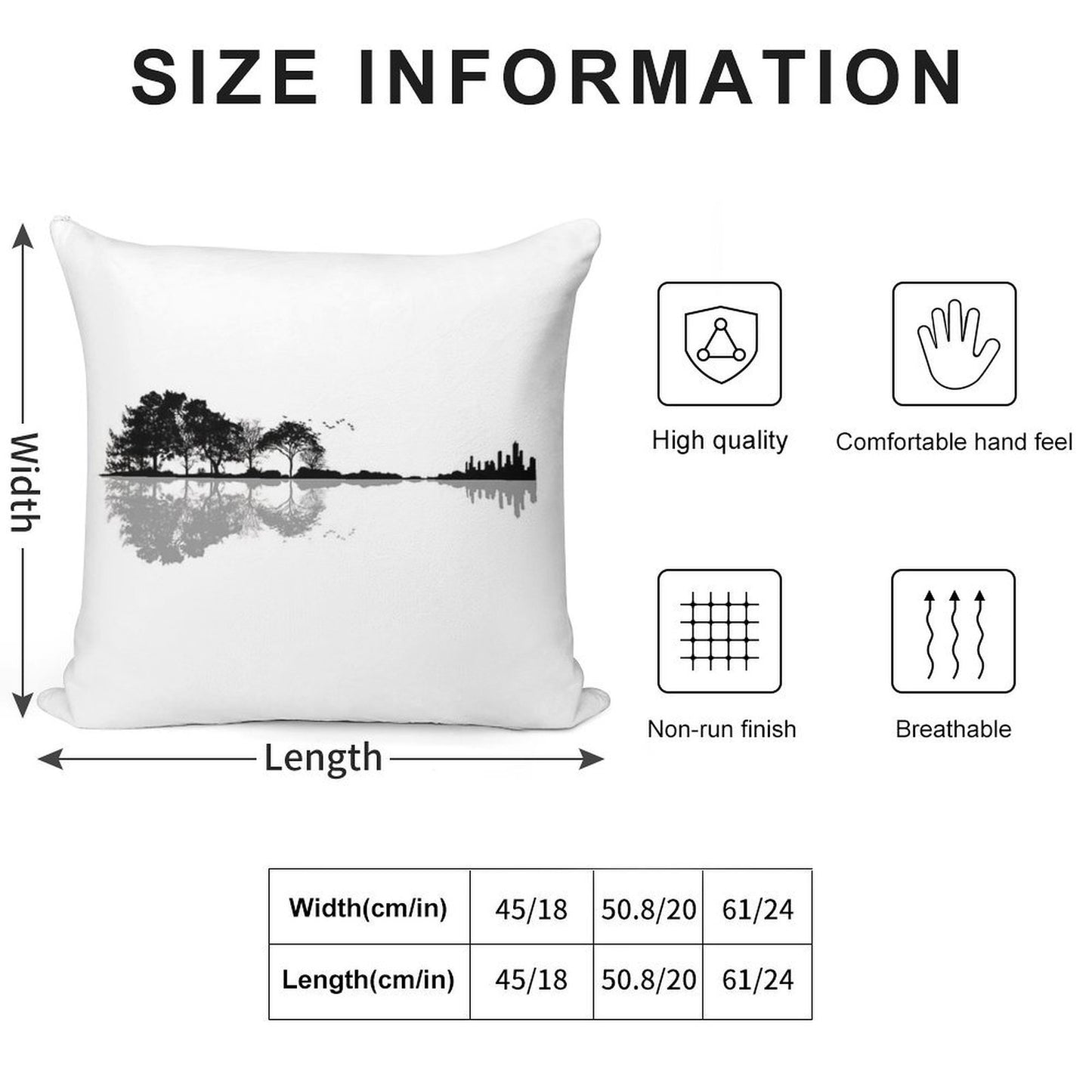 Nature Guitar Soft Washable Throw Pillow