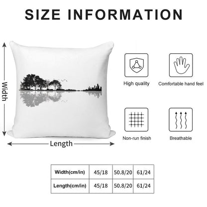 Nature Guitar Soft Washable Throw Pillow