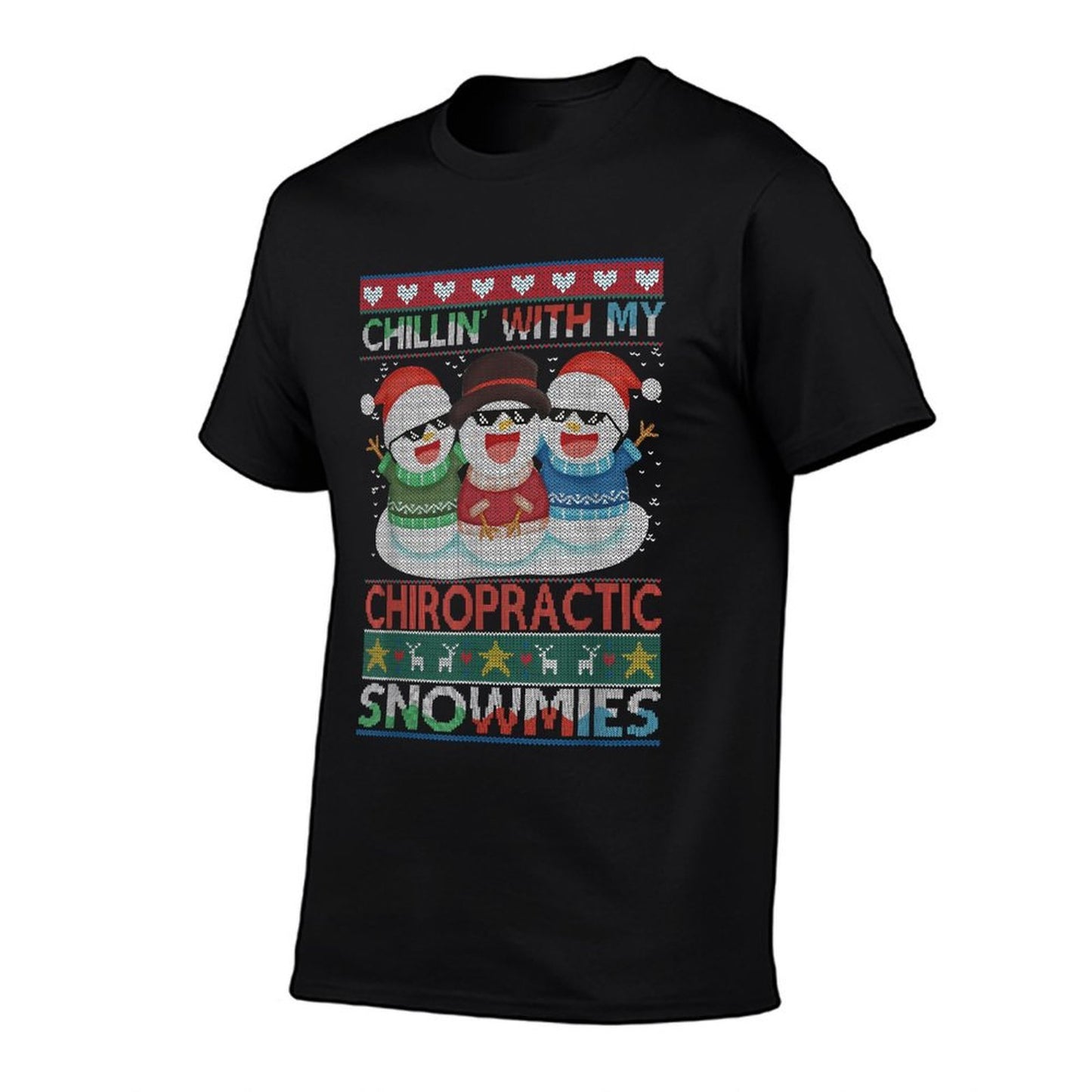 Chillin with My Chiropractic Snowmies Chiropractor Christmas  Cotton T-Shirt