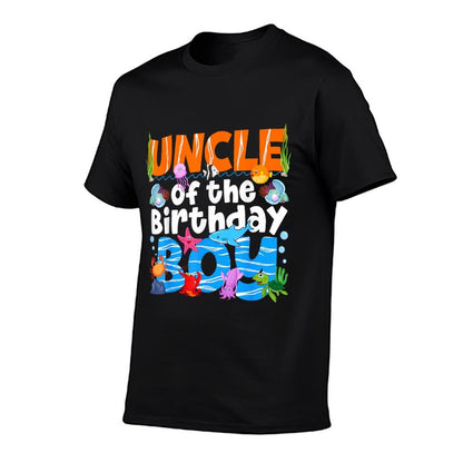 Uncle Under Sea Birthday Party Boys Ocean Sea Animals Themed Comfortable T-Shirt