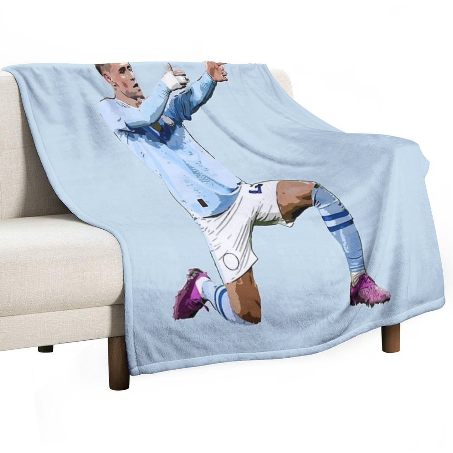 Phil Foden Velvety-soft Throw Blanket