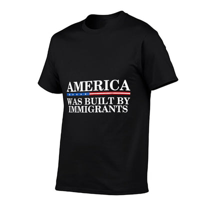 America Was Built by Immigrants Support Refugee Rights  Moisture-wicking T-Shirt