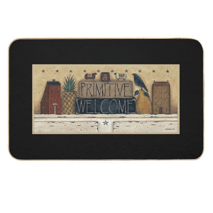 A Primitive Welcome by Donna Atkins  Eco-Friendly Bath Mat