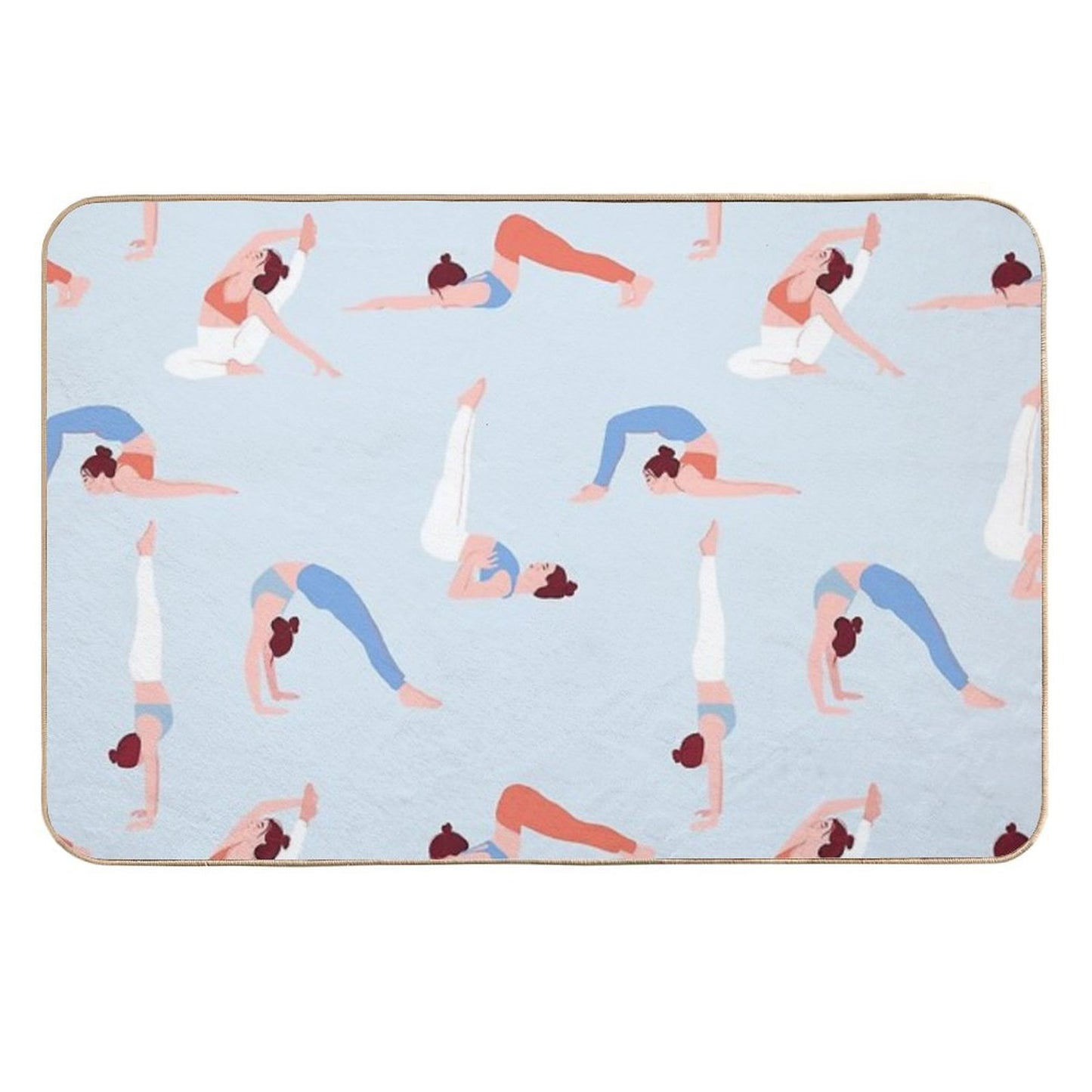 Doing Yoga Girls  Rapid-Drying Bath Mat