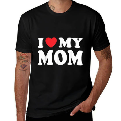 I Love My Mom I Heart My Mom  Trendy Pattern T-Shirt