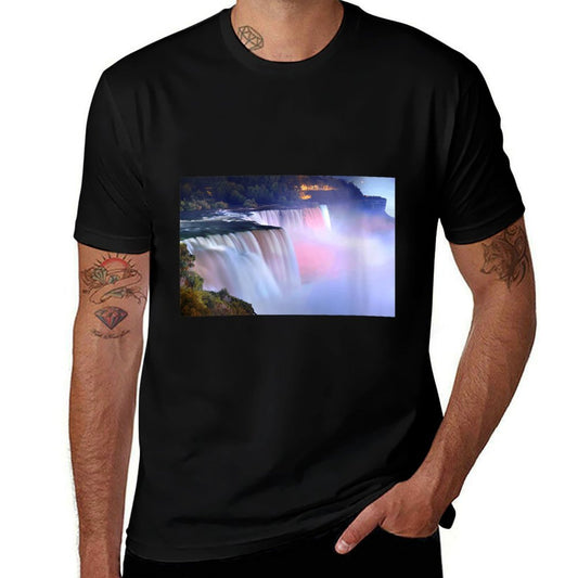 Womens Niagara Falls Evening Twilight Colors  Versatile T-Shirt