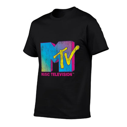 MTV Colorful Pocket Logo Music Television Graphic  Affordable Price T-Shirt