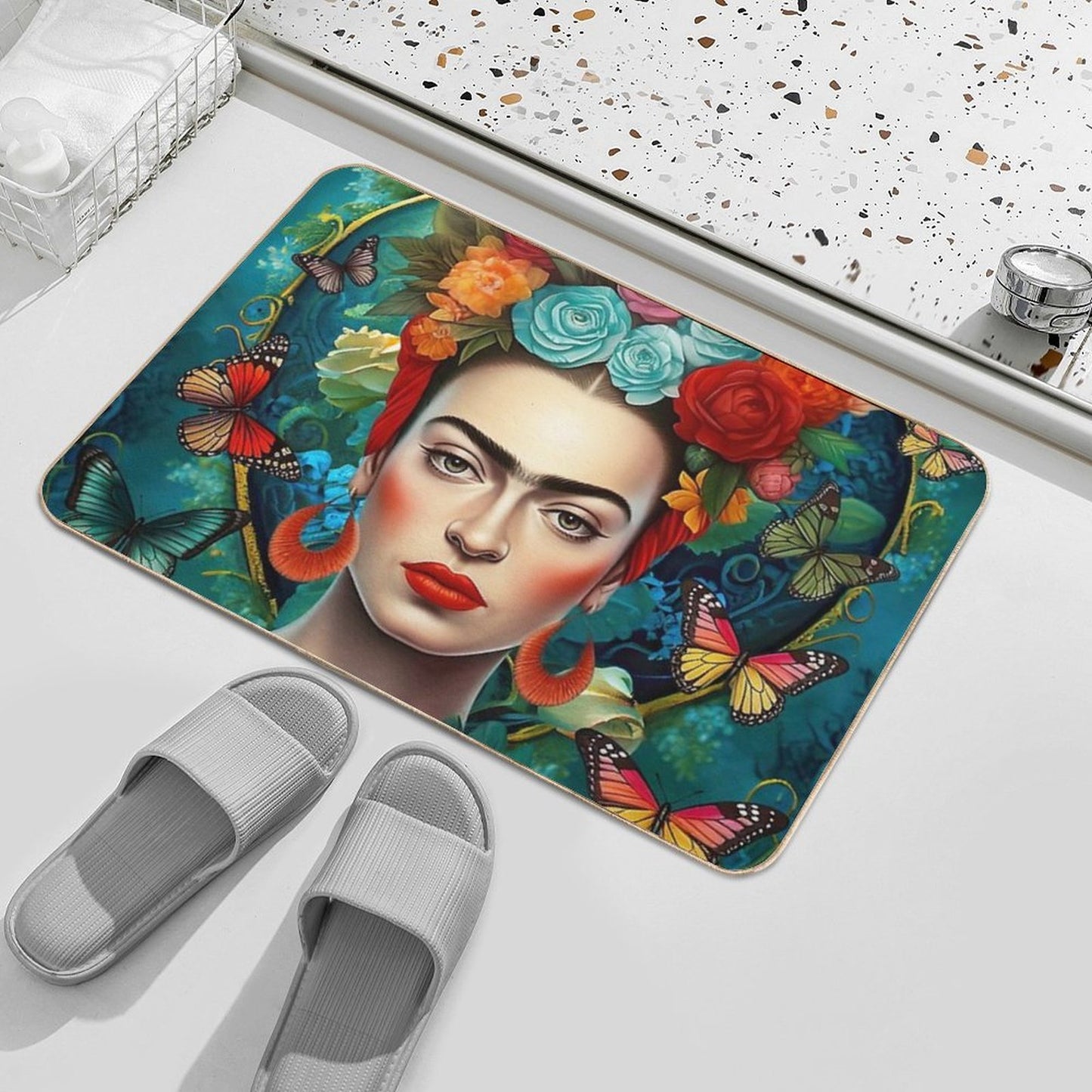 Frida Kahlo 5  Rapid-Drying Bath Mat