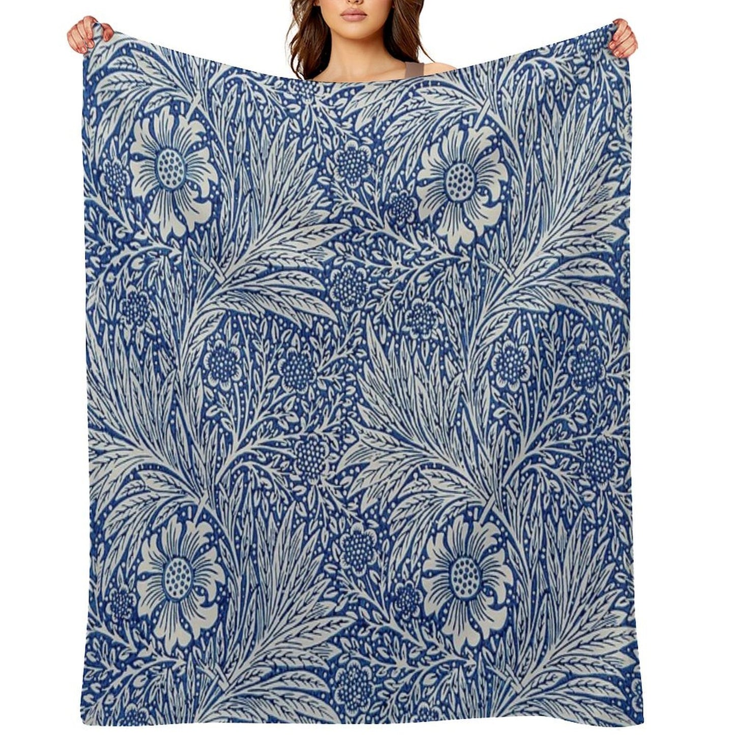 Marigold - William Morris Velvety-soft Throw Blanket