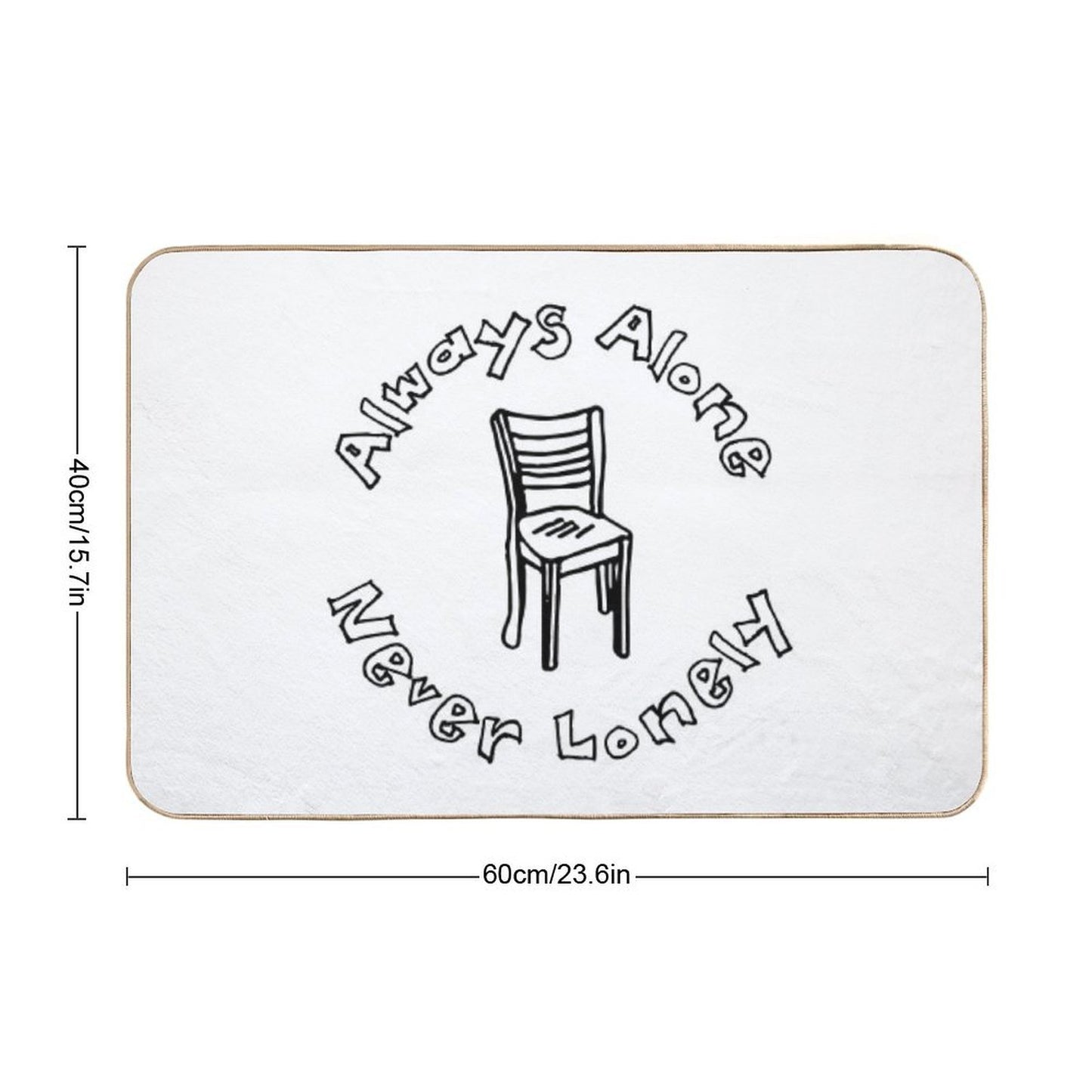 Scarfo 'Always Alone, Never Lonely' Logo  Absorbent Bath Mat