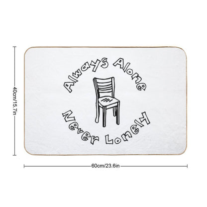Scarfo 'Always Alone, Never Lonely' Logo  Absorbent Bath Mat