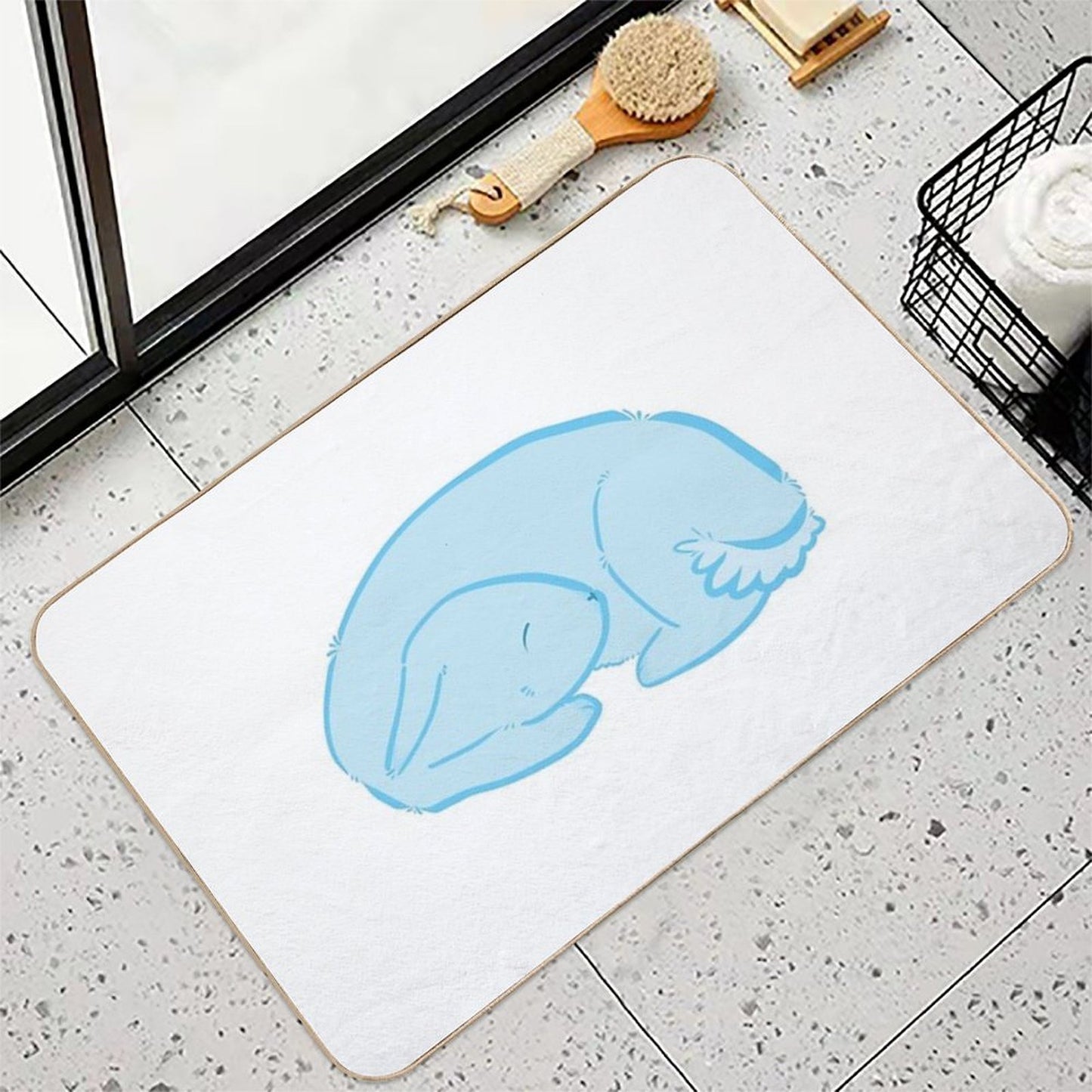 Sleeping Bunny  Fade-Resistant Bath Mat