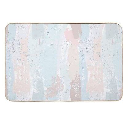Seamless Pattern with Nude Pastel Colors Stripes. Hand Painted Brush Strokes.  Rapid-Drying Bath Mat