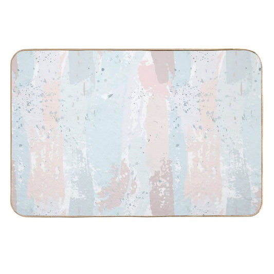 Seamless Pattern with Nude Pastel Colors Stripes. Hand Painted Brush Strokes.  Rapid-Drying Bath Mat